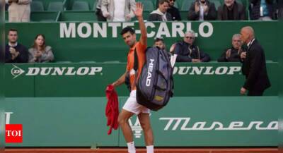 Novak Djokovic knocked out in opening match at Monte Carlo - timesofindia.indiatimes.com - Spain - Australia - Monaco - Dubai