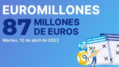 Euromillones: comprobar los resultados del sorteo de hoy, martes 12 de abril