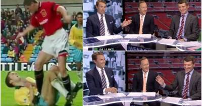 Roy Keane's reaction when Gareth Southgate bought up infamous stamp on live TV
