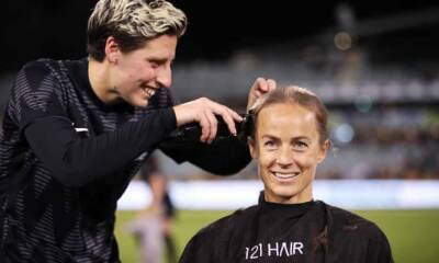‘So much more than football’: Matildas midfielder Aivi Luik shaves head for brain tumour research