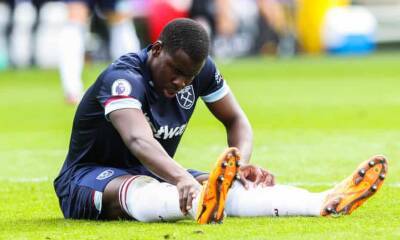 West Ham fear Kurt Zouma could be out for rest of season with ankle injury