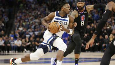 Anthony Edwards - Paul George - Patrick Beverley - Anthony Edwards, D'Angelo Russell carry Wolves past Clippers in play-in game - foxnews.com -  San Antonio - county Norman - Los Angeles -  Los Angeles -  Karl-Anthony - state Minnesota -  Memphis -  New Orleans - parish Orleans -  Minneapolis