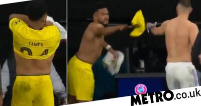 Karim Benzema requested Reece James’ shirt after Real Madrid knocked Chelsea out of the Champions League