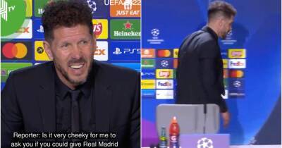 Diego Simeone walks out of press conference after ‘cheeky’ Real Madrid question