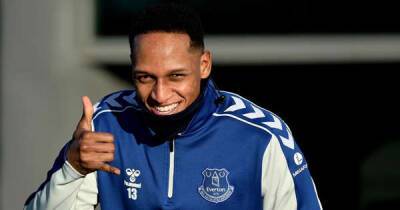 Everton fitness boost as Yerry Mina pictured in training