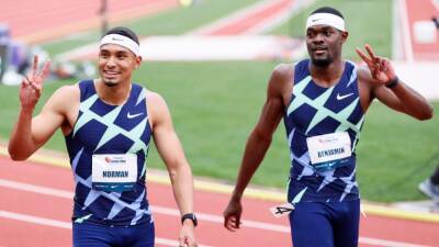 Karsten Warholm - Christian Coleman - Marcell Jacobs - Fred Kerley - Noah Lyles - Kenny Bednarek - U.S. sprint star quartet meets at 200m at USATF Golden Games at Mt. SAC - nbcsports.com - Italy - Norway -  Tokyo - state Oregon - state Indiana - state California -  Eugene