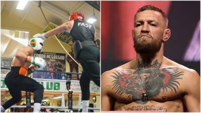 Conor McGregor returns to sparring for first time since leg break