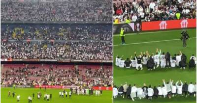 London Stadium - Incredible footage shows the ridiculous number of Frankfurt fans who were at Camp Nou - msn.com - Germany -  Santos -  Memphis