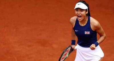 Emma Raducanu wins on clay court debut to keep Britain alive in Billie Jean King Cup