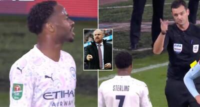 Sean Dyche laying into Raheem Sterling during Burnley vs Man City in 2020 remembered