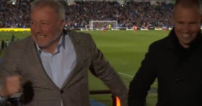 Ally McCoist laps up Rangers celebrations as Ibrox icon left 'slightly' embarrassed by madcap studio scenes
