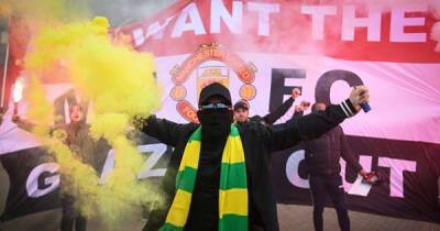 Man Utd fans protest Glazer ownership in their thousands as flares let off at Old Trafford