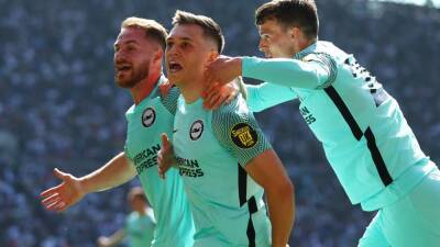 Tottenham’s top-four hopes damaged as Trossard grabs late winner for Brighton