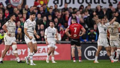 Antoine Dupont - Michael Lowry - Robert Baloucoune - James Hume - Romain Ntamack - Anthony Jelonch - John Cooney - Thomas Ramos - Ulster come undone to late Toulouse surge - rte.ie - France - Ireland
