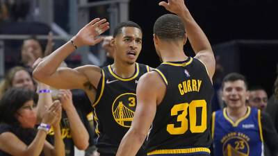 Steph Curry - Nikola Jokic - Steve Kerr - Stephen Curry - Klay Thompson - Jordan Poole shines in playoff debut, Steph Curry back as Warriors win - foxnews.com - San Francisco - Jordan - state Golden