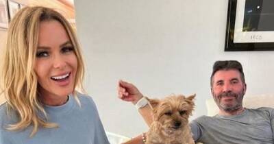 Simon Cowell - Amanda Holden - Amanda Holden looks chic as she poses with Simon Cowell in their PJs - but fans don't recognise him - manchestereveningnews.co.uk - Britain - county Dawson