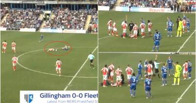 Gillingham and Fleetwood players shown rare double red card for same tackle