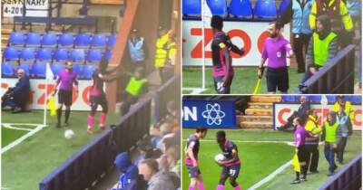 Tranmere ball boy has gone viral for his reaction to being pushed by Exeter's Cheick Diabate - msn.com -  Swansea -  Exeter