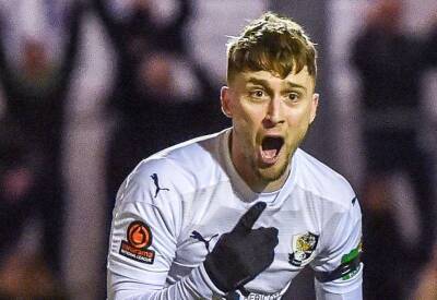 Dartford striker Jake Robinson reacts to 1-0 defeat by Maidstone United