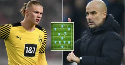 Erling Haaland: Man City's potential line up with Dortmund star