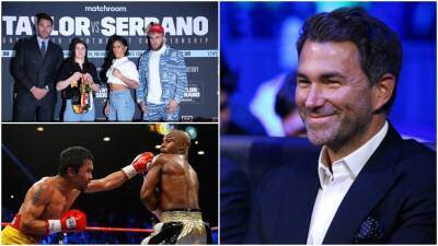 Eddie Hearn - Katie Taylor - Amanda Serrano - Floyd Mayweather - Manny Pacquiao - Katie Taylor vs Amanda Serrano: Eddie Hearn compares fight to Mayweather vs Pacquiao - givemesport.com -  New York