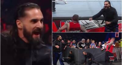 Cameras picked up Seth Rollins' savage comment about Kevin Owens' weight from WWE Raw