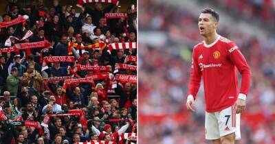 Touching moment Man Utd and Liverpool fans show support for Cristiano Ronaldo following baby son’s death