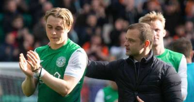Hibs boss Shaun Maloney backs Elias Melkersen after late chance as he makes penalty claim