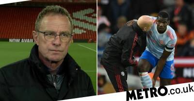 Ralf Rangnick rules Paul Pogba out of Arsenal and Chelsea games and slams Manchester United injury record