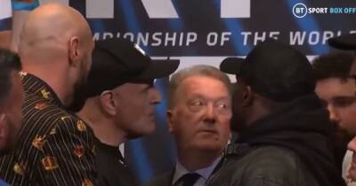 Tyson Fury - Frank Warren - Dillian Whyte - John Fury - Tyson Fury and Dillian Whyte act to prevent John Fury 'ruckus' at face-off - manchestereveningnews.co.uk