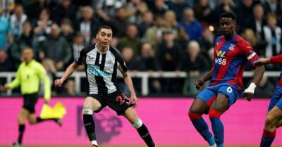 Bruno Guimaraes - Wilfried Zaha - Patrick Vieira - Yasir Al-Rumayyan - Vicente Guaita - Martin Dubravka - Emil Krafth - Jeffrey Schlupp - Tyrick Mitchell - Miguel Almiron - Marc Guehi - Miguel Almiron strike sees Newcastle past Crystal Palace - breakingnews.ie - Paraguay