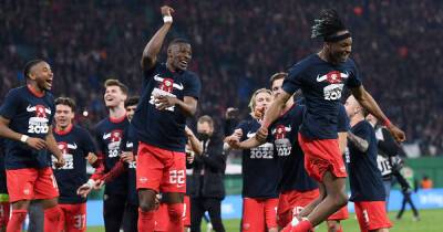 Soccer-Late Forsberg goal sends Leipzig into German Cup final