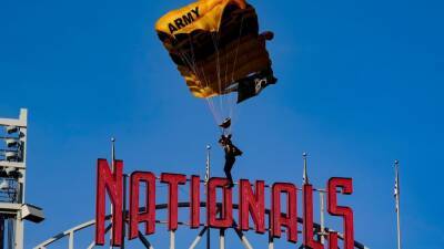 Pregame demonstration involving parachuters at Nationals Park causes brief evacuation of U.S. Capitol - espn.com - Washington - state Arizona - county Andrews - state Maryland