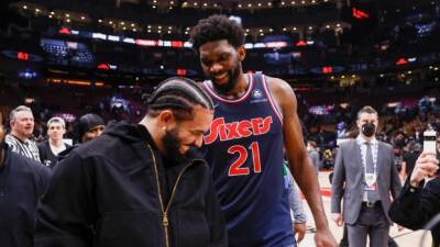 Embiid tells Drake ‘I'm coming for the sweep too’ after Game 3 dagger
