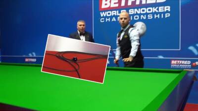 'Hopefully that cameraman is alright!' - Shocked Luca Brecel has scare with wild shot at World Championship