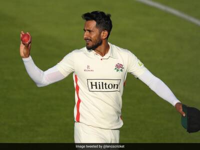 James Anderson - Matt Parkinson - Marcus Harris - Hasan Ali - Watch: Pakistan Pacer Hasan Ali's Fiery Six-Wicket Spell Against Gloucestershire In County Championship - sports.ndtv.com - Manchester - Pakistan
