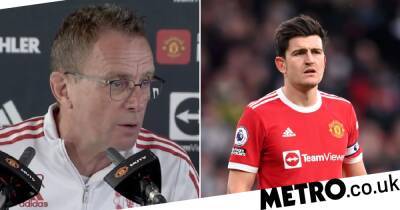 Ralf Rangnick sends supportive message to Manchester United star Harry Maguire after bomb threat