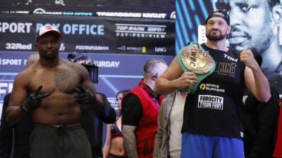 Tyson Fury - Alexander Povetkin - Dillian Whyte - Boxing-Fury weighs in heavier than contender Whyte ahead of title clash - channelnewsasia.com - Russia