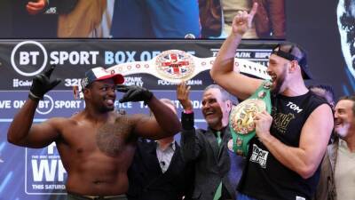 Dillian Whyte - Slimmed-down Tyson Fury weighs in over 11 pounds heavier than challenger Dillian Whyte - espn.com