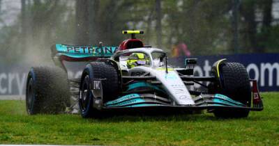 F1 qualifying LIVE: Updates from rainy Imola as struggling Lewis Hamilton scrapes through to Q2