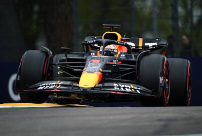 Max Verstappen - Lewis Hamilton - George Russell - Valtteri Bottas - Esteban Ocon - Nicholas Latifi - Carlos Sainz - Alex Albon - Mick Schumacher - Kevin Magnussen - Lance Stroll - Max Verstappen takes pole in highly eventful qualifying for Sprint at Imola on Saturday - givemesport.com