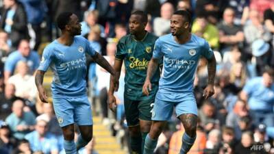 Jesus scores four as leaders Manchester City crush Watford