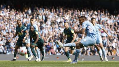 Jesus hits four as Man City extend lead at top with thrashing of Watford