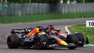 Max Verstappen beats Charles Leclerc to win the F1 Sprint race at the Emilia Romagna Grand Prix, Australia's Daniel Ricciardo finishes sixth