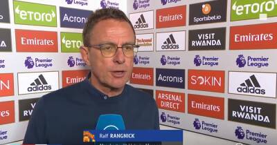 Ralf Rangnick makes Champions League admission after Manchester United defeat vs Arsenal