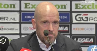 Erik ten Hag reacts to Manchester United defeat to Arsenal after leading Ajax to victory