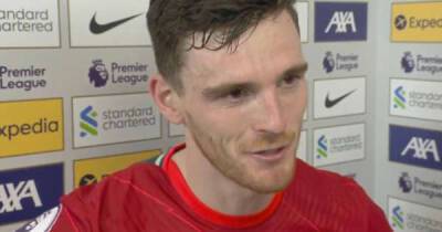 Andy Robertson aims brutal relegation dig at Everton after Liverpool claim derby triumph