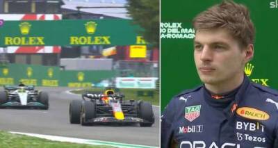 Max Verstappen rubs salt in Lewis Hamilton's wounds with comment on lapping him in Imola
