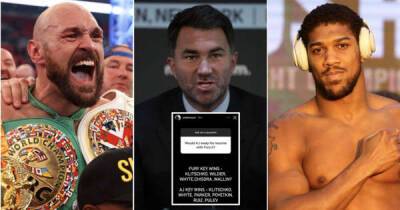 Eddie Hearn's response to being asked if Anthony Joshua would swap resumes with Tyson Fury