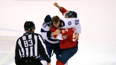 Panthers' Lomberg suspended, coach Brunette fined under Rule 46.21 - tsn.ca - Florida - county Bay